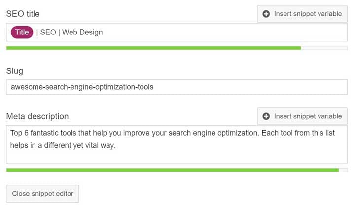 Yoast Settings