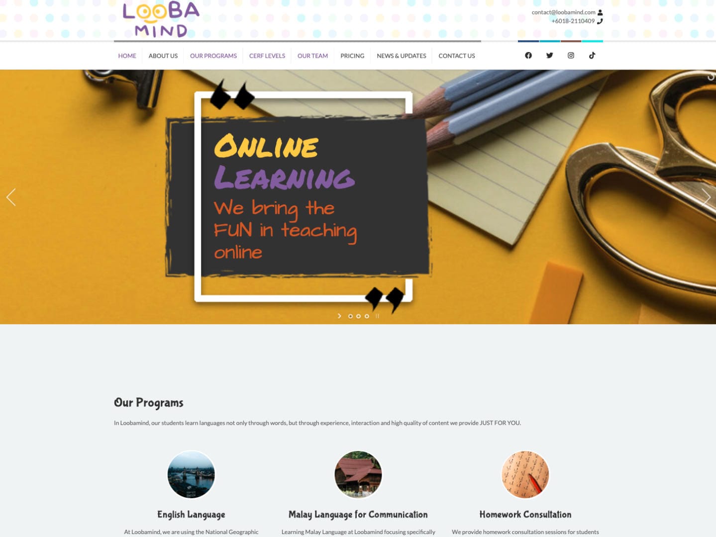 Loobamind website screenshot