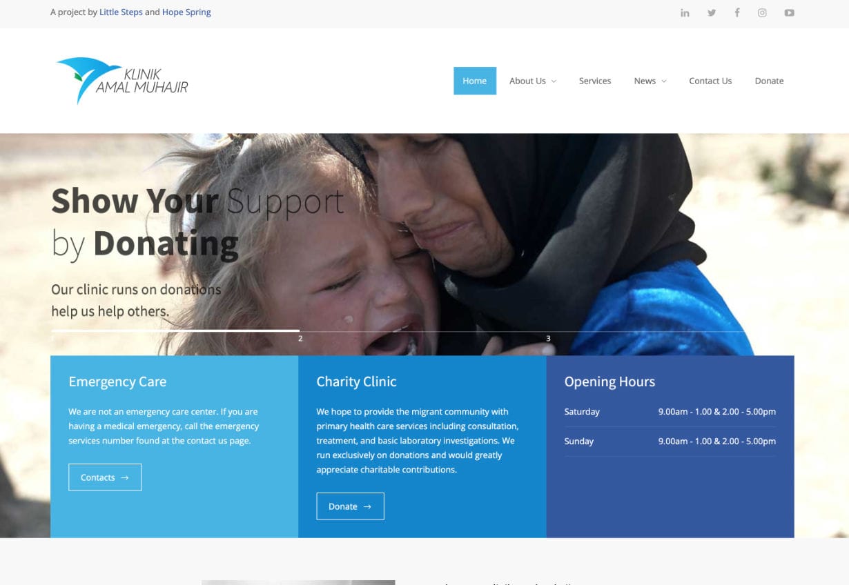 MuhajirClinic.com project screenshot