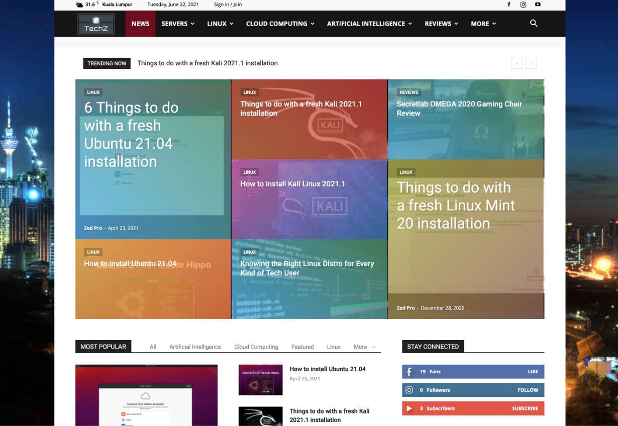 TechZ.io project screenshot
